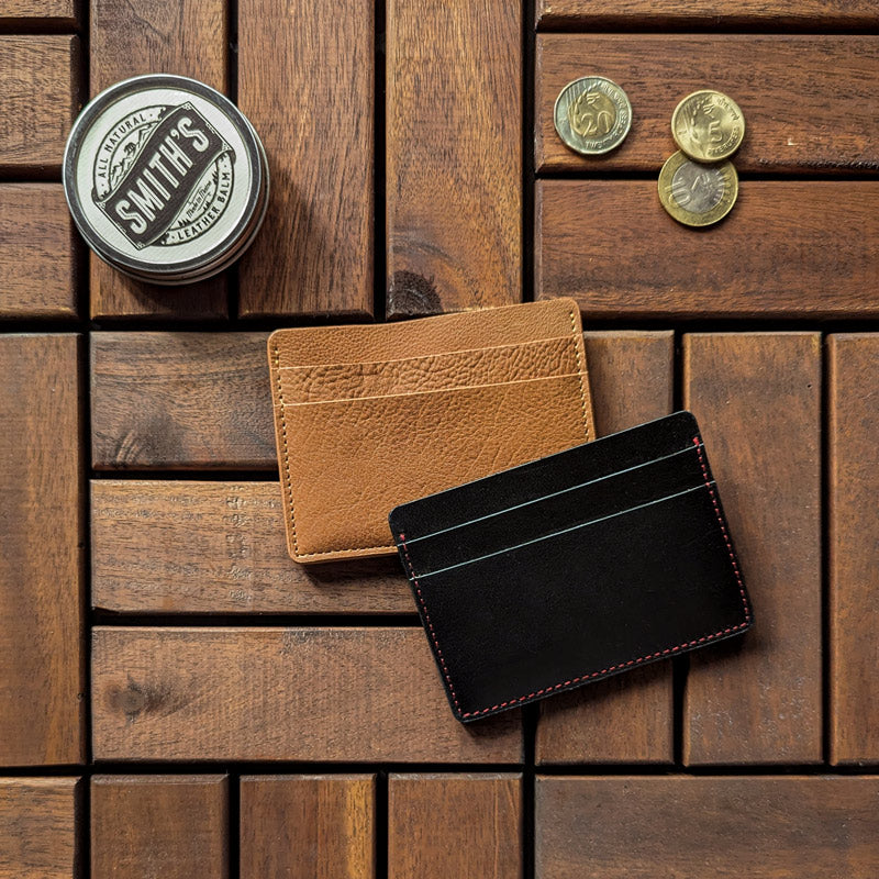 Leather Card Wallets The Black Canvas