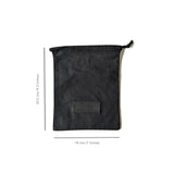 Black Cotton Drawstring Bag - A6