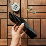 Classic Bi-Fold Wallet - Carbon Black [Italian Vachetta]