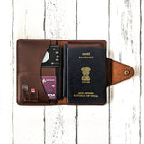 Classic Passport Holder + Luggage Tag Bundle - Cognac Brown