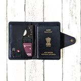Classic Passport Holder + Luggage Tag Bundle - Navy Blue