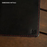 Leather Card Wallet - Carbon Black [Italian Vachetta]