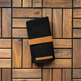 Leather & Canvas Art Roll - Black & Whisky Tan