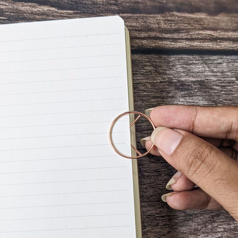 Rose Gold Geometric Paper Clips - Set of 4 - The Black Canvas