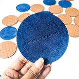 Waffle Leather & Suede Coasters - The Black Canvas
