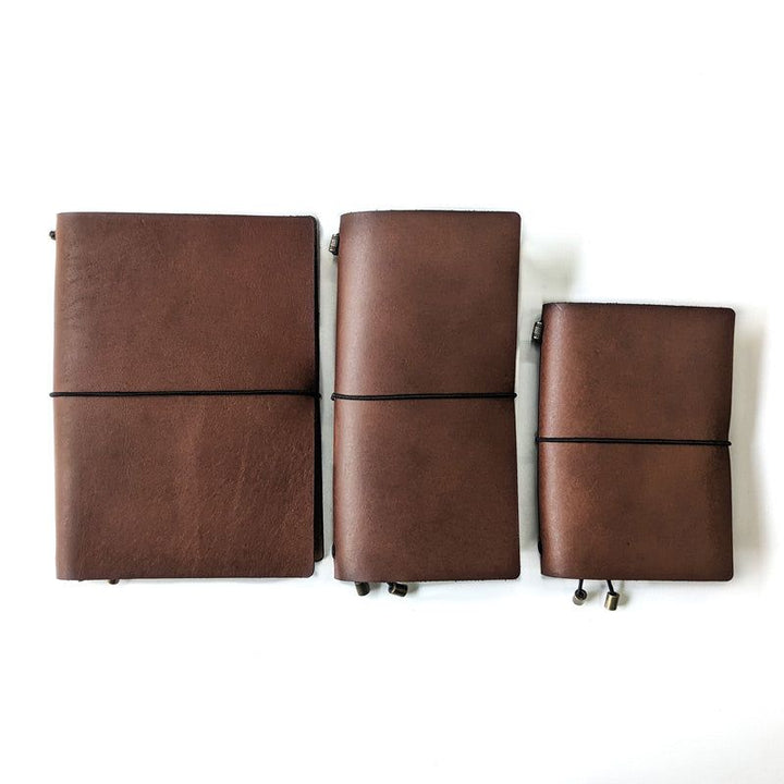 Mahogany Brown TBC Travellers Journals - The Black Canvas