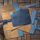 RS // 2 Slot Watch Roll - Navy Blue & Tan Suede