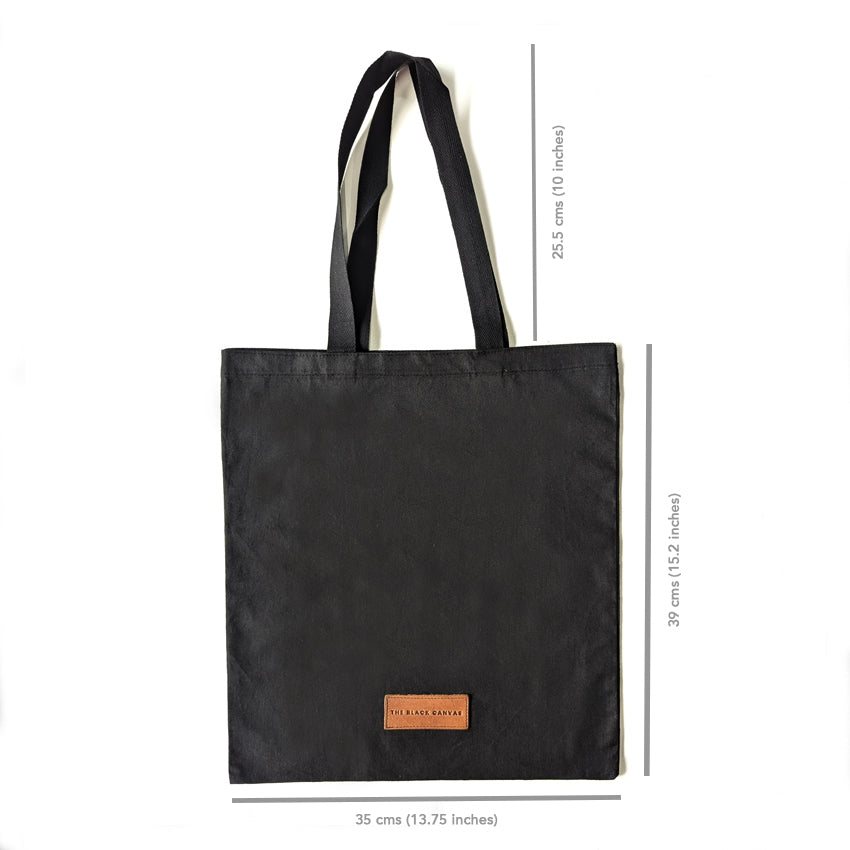 Black Cotton Tote Bag