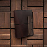 RS // Burnt Mahogany w/ Rustic Brown Pen Capsule Journal Cover - A5