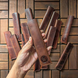 RS // Leather Pen Capsule - Burnt Mahogany