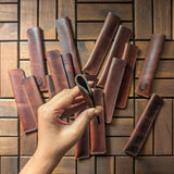 RS // Leather Pen Capsule - Burnt Mahogany