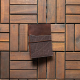 RS // Burnt Mahogany, Tan Suede & Rustic Brown Pocket Journal Cover - A6
