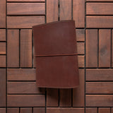 RS // Burnt Mahogany w/ Dark Green Full Pocket Journal Cover - A5