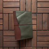 RS // Burnt Mahogany w/ Dark Green Full Pocket Journal Cover - A5