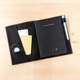 Carbon Black TBC Travellers Journal + Docket / A5 [Italian Vachetta]