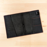 Carbon Black TBC Travellers Journal + Docket / A5 [Italian Vachetta]