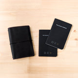 Carbon Black TBC Travellers Journal + Docket / A6 [Italian Vachetta]