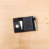 Carbon Black TBC Travellers Journal + Docket / Passport [Italian Vachetta]
