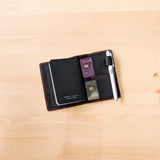 Carbon Black TBC Travellers Journal + Docket / Passport [Italian Vachetta]