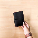 Carbon Black TBC Travellers Journal + Docket / Passport [Italian Vachetta]