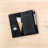 Carbon Black TBC Travellers Journal + Docket / Slim [Italian Vachetta]