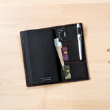 Carbon Black TBC Travellers Journal + Docket / Slim [Italian Vachetta]