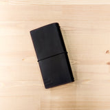 Carbon Black TBC Travellers Journal + Docket / Slim [Italian Vachetta]