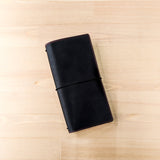 Carbon Black TBC Travellers Journal + Docket / Slim [Italian Vachetta]
