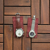4 Slot Watch Roll - Brick Red