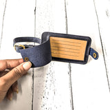 Classic Passport Holder + Luggage Tag Bundle - Navy Blue