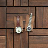4 Slot Watch Roll - Rustic Brown Waxy
