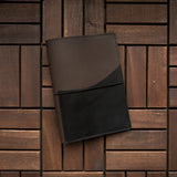 RS // Coco Brown w/ Carbon Black Pockets Journal Cover - A5