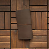 RS // Coco Brown w/ Cognac Brown Zipper Pocket TN Journal Cover - Slim