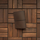 RS // Coco Brown w/ Cola Brown Secretarial Pocket Journal Cover - A6