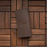 RS // Coco Brown w/ Tan Stripes Pocket TN Journal Cover - Slim