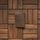 RS // Coco Brown w/ Winter Blue Pocket TN Journal Cover - Passport