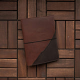 RS // Cognac Brown & Tan w/ Cola Brown Pocket Journal Cover - A5
