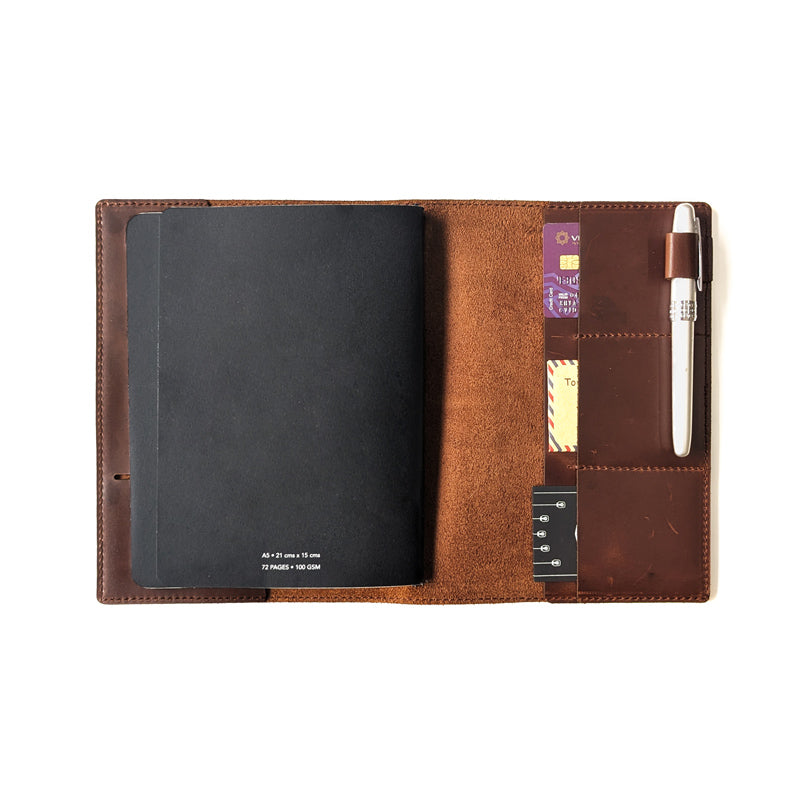 Cognac Brown TBC Travellers Journal + Docket / A5