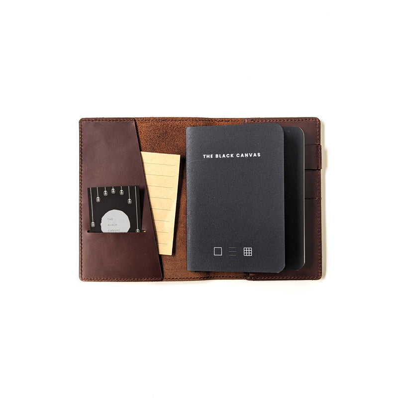 Cognac Brown TBC Travellers Journal + Docket / A6
