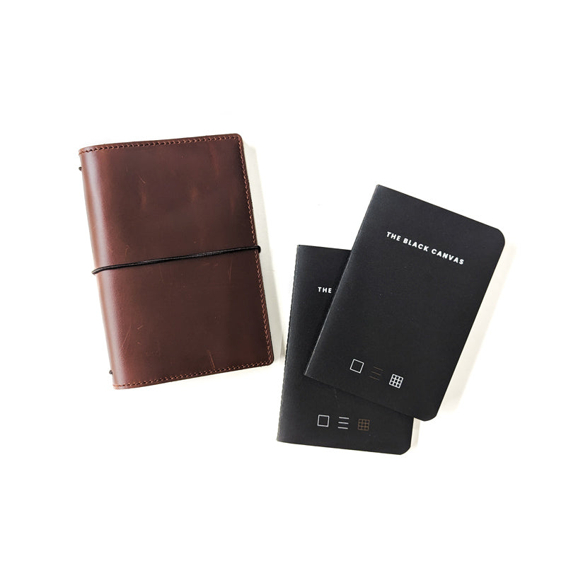 Cognac Brown TBC Travellers Journal + Docket / A6