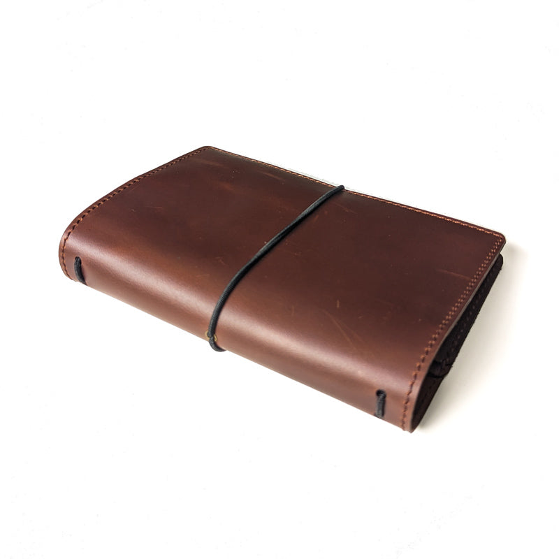 Cognac Brown TBC Travellers Journal + Docket / A6