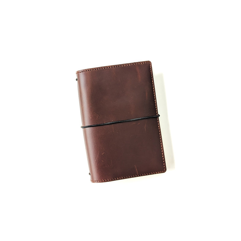 Cognac Brown TBC Travellers Journal + Docket / A6