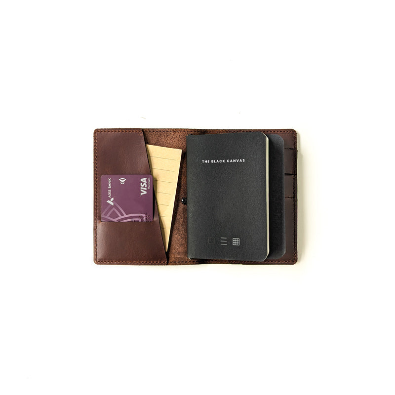 Cognac Brown TBC Travellers Journal + Docket / Passport