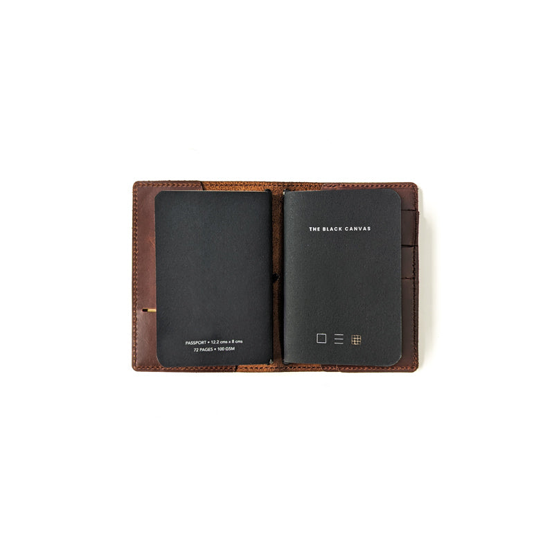 Cognac Brown TBC Travellers Journal + Docket / Passport
