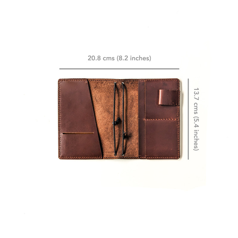 Cognac Brown TBC Travellers Journal + Docket / Passport