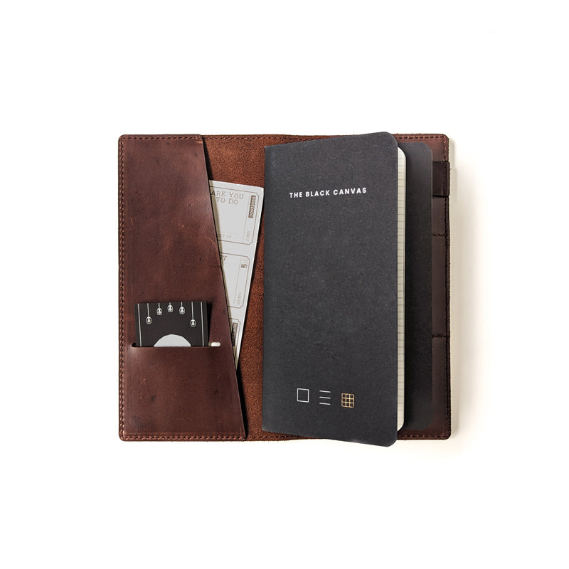Cognac Brown TBC Travellers Journal + Docket / Slim