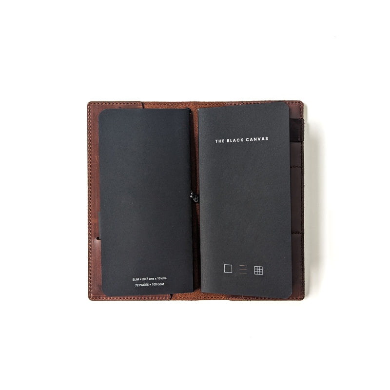 Cognac Brown TBC Travellers Journal + Docket / Slim
