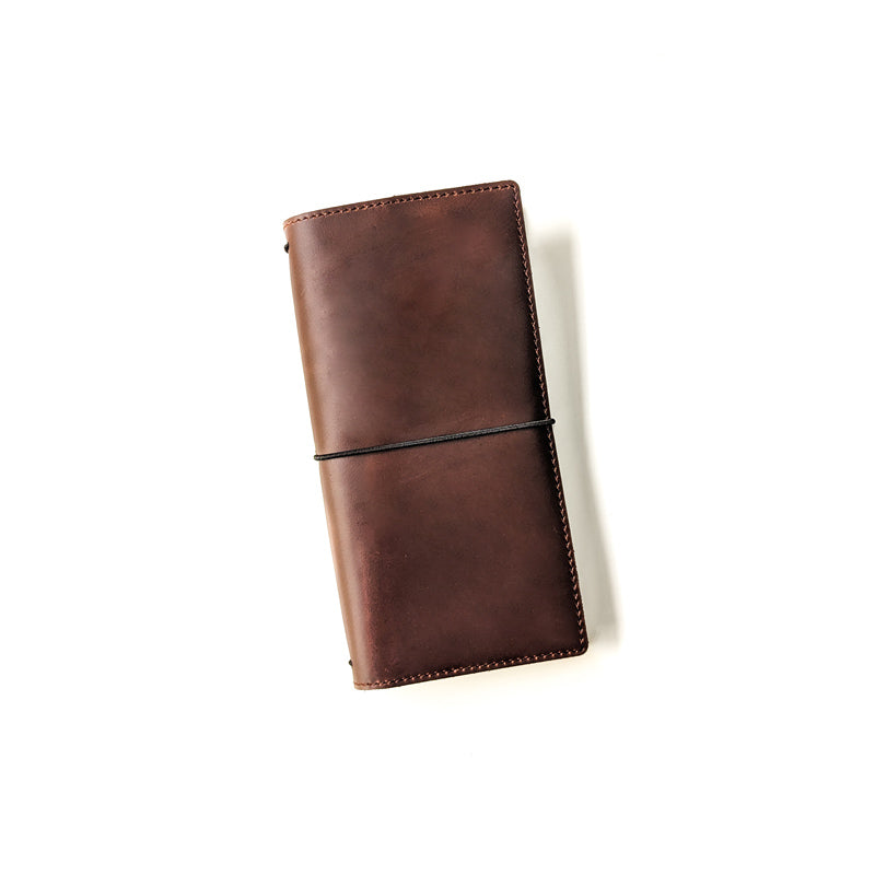 Cognac Brown TBC Travellers Journal + Docket / Slim
