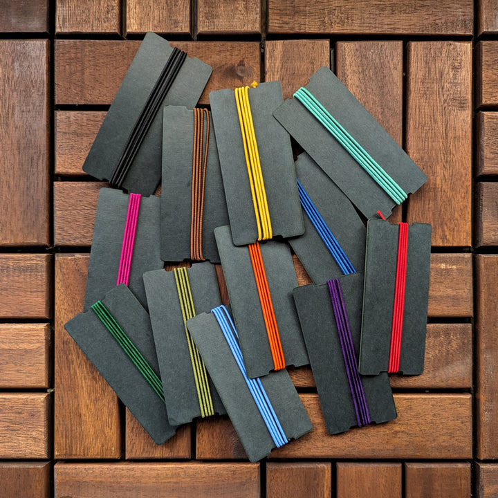 Coloured Pattern Bands Coloured Elastic Bands – The Black Canvas