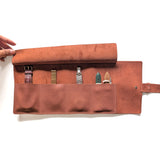 4 Slot Watch Roll - Copper Tan